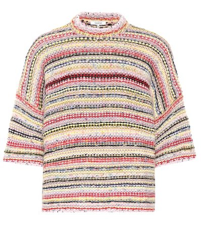 Mixed knit sweater