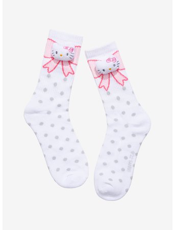 Hello Kitty Plush Head Crew Socks