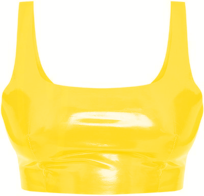 yellow latex top