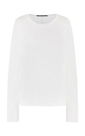 Tina Organic Cotton-Silk long sleeve Knit Top By Proenza Schouler | Moda Operandi