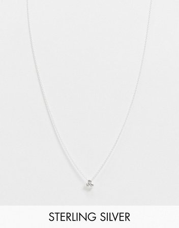 Kingsley Ryan necklace with bobble pendant in sterling silver | ASOS