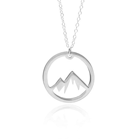 Amazon.com: Mountain Necklace - The Original Circle Mountain Necklace (Silver Tone): Clothing