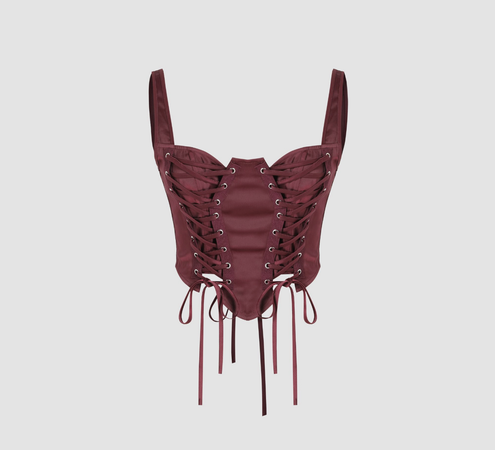 burgundy corset