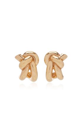 Knot 18k Gold-Plated Earrings By Bottega Veneta | Moda Operandi