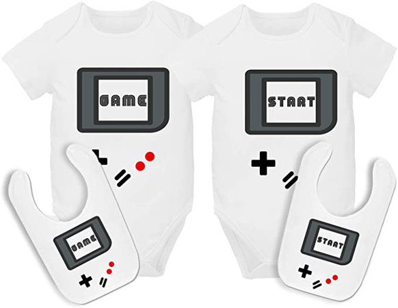 Amazon.com: AOUYOA Unisex Twin Bodysuits Play Game Baby Outfits Baby Girls and Boys Vest Set Twins Clothing Gift: Clothing