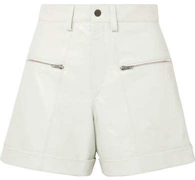 Cedar Leather Shorts - White