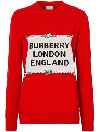 Burberry Suéter Com Padronagem Rigging - Farfetch
