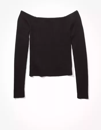 AE Off-The-Shoulder Sweater black