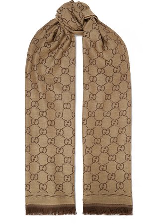 Gucci | Sten reversible intarsia wool scarf | NET-A-PORTER.COM