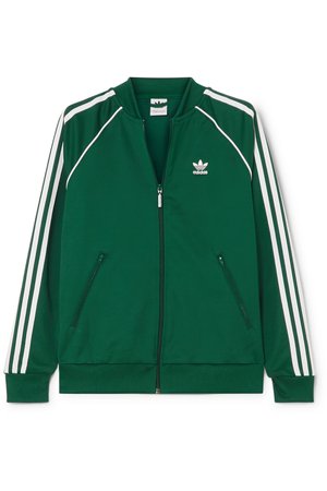 adidas Originals | Superstar striped satin-jersey track jacket | NET-A-PORTER.COM