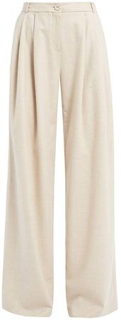 WtR - Ethel Cream Wool Blend Trousers