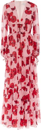 Freya Floral-Print Silk-Georgette Maxi Dress