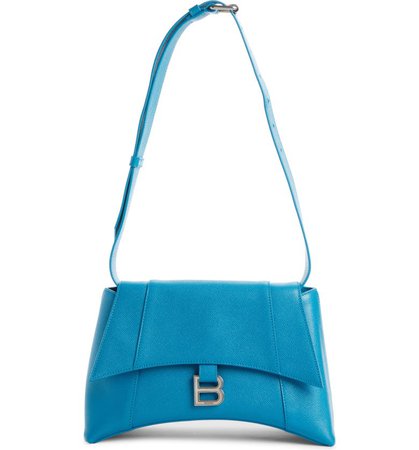 Balenciaga Soft Hourglass Calfskin Leather Shoulder Bag | Nordstrom