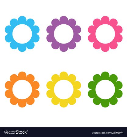 Set flat icon flower icons in silhouette Vector Image