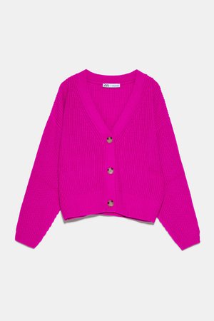 KNIT CARDIGAN WITH BUTTONS | ZARA Egypt