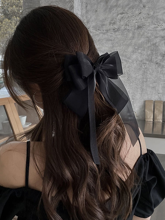 hair black bow