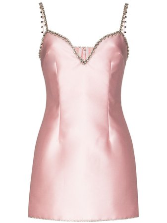 AREA Crystal Embellished Mini Dress - Farfetch
