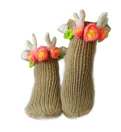 knit deer socks