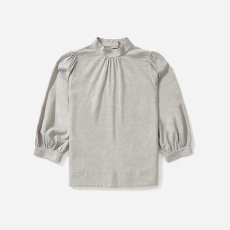 Women’s Mockneck Flannel Shirt | Everlane grey