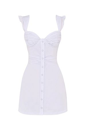 Clothing : Bodycon Dresses : Mistress Rocks 'Girl Crush' White Cap Sleeve Mini Dress