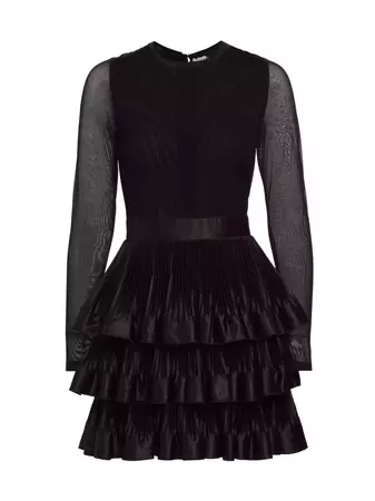Shop Alice + Olivia Chara Ruffled Mini Dress | Saks Fifth Avenue