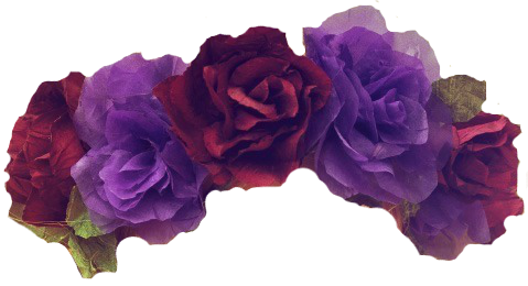 purple flower crown
