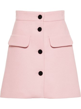 Shop pink Miu Miu double knit A-line skirt with Express Delivery - Farfetch