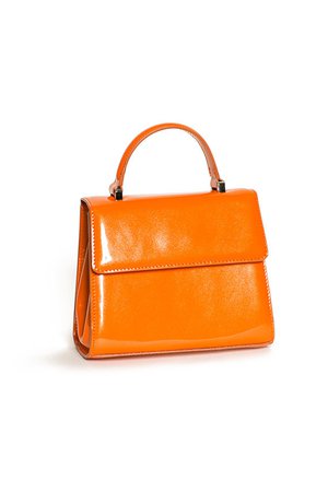 Maryam Nassir Zadeh - Orange Patent Marlow Bag Small | BONA DRAG