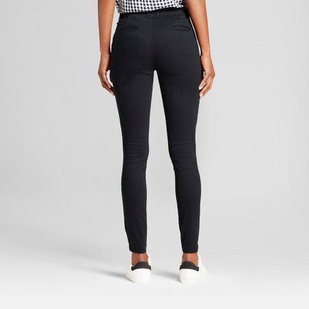 Women's Skinny Chino Pants - A New Day™ Black 2 : Target