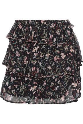 Brooks tiered floral-print chiffon mini skirt | IRO | Sale up to 70% off | THE OUTNET