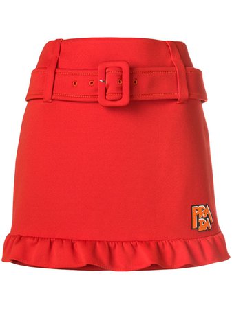 Prada Belted Mini Skirt | Farfetch.com