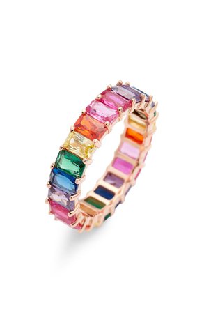 Adina’s Jewels Rainbow Crystal Ring | Nordstrom