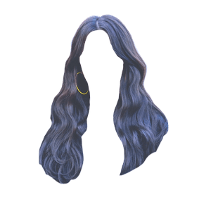 Long Black Blue Hair