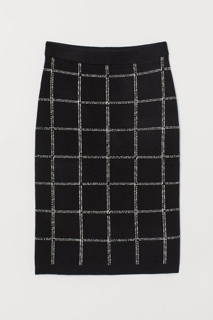 Fine-knit Skirt - Black