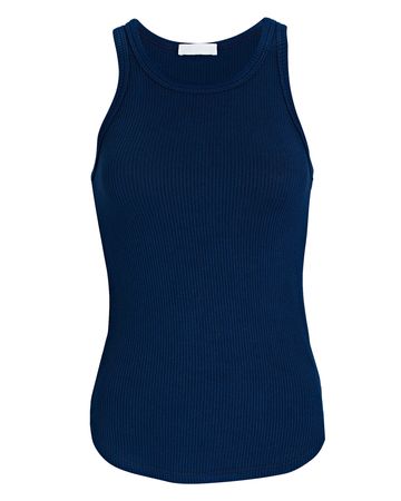 SABLYN Jameela Rib Knit Tank Top in blue | INTERMIX®