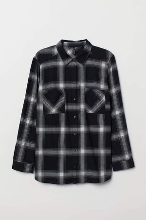 H&M+ Cotton Shirt - Black