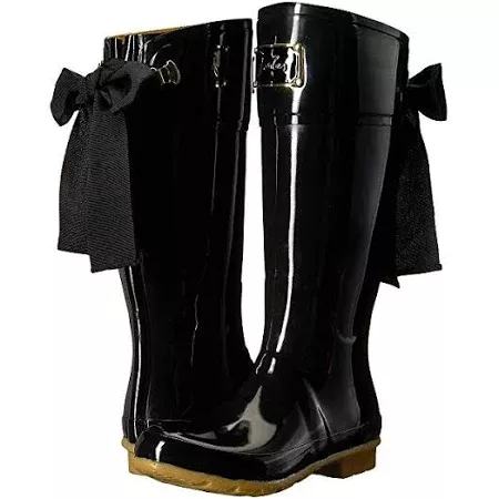 Joules Women's Evedon Premium Bow Wellington Boots - Black W Evedon