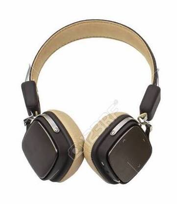 black & beige headphones