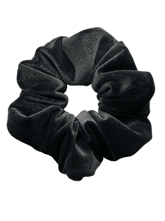 Classic Black Velvet Scrunchie