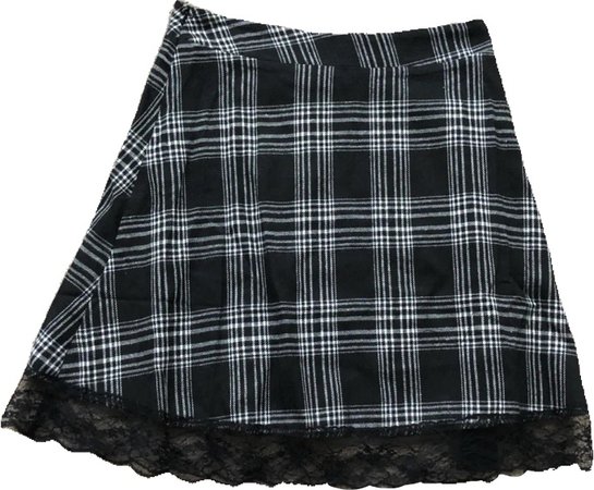 plaid lace skirt