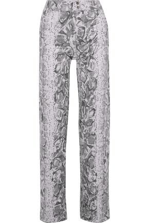 Thes snake-print coated-jersey wide-leg pants | ACNE STUDIOS | Sale up to 70% off | THE OUTNET