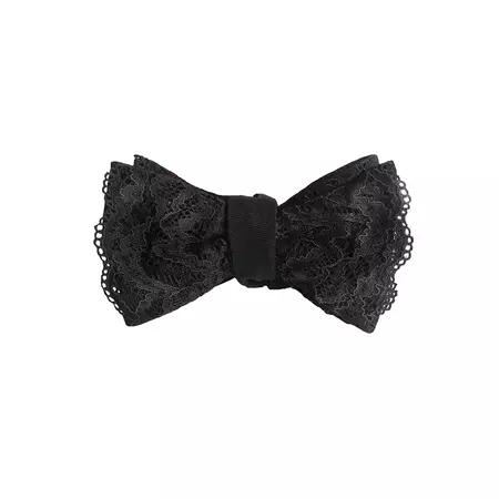 black lace bowtie
