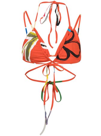 Monse floral-print String Bikini Top - Farfetch