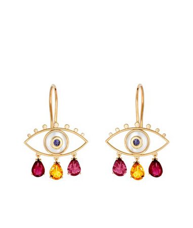 Marianna Goulandris | red little boho eyes earrings