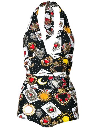 DOLCE & GABBANA | Playing Cards Swimsuit