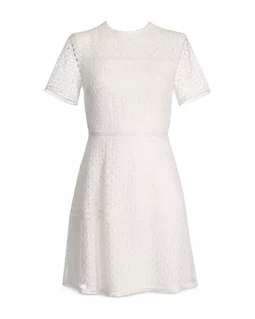 Ted Baker Allara Short-Sleeve Lace Mini Dress | Bloomingdale's white