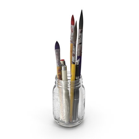 Artist Tools in a Mason Jar PNG Images & PSDs for Download | PixelSquid - S105962143