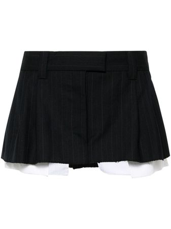 Miu Miu Pleated Pinstripe Mini skirt - Farfetch