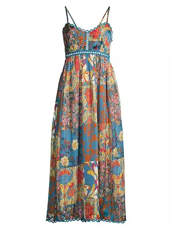 Shop STELLAH Floral Patchwork Print Dress | Saks Fifth Avenue