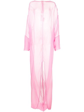 Rick Owens sheer maxi dress pink RO21S3588 - Farfetch
